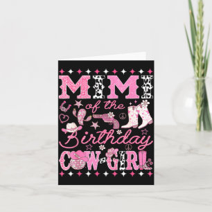 Carte Mimi de la vachère d'anniversaire Nk Rodéo Western