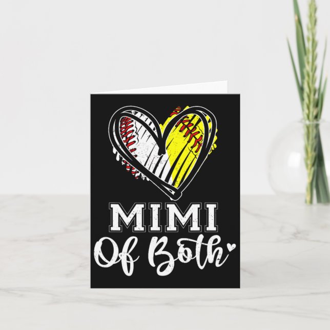 Carte Mimi Des Deux Jours De Baseball Softball Grand-Mèr (Devant)
