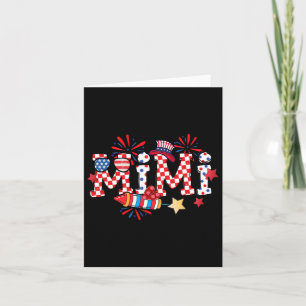 Carte Mimi Sungles Drapeau Usa Feux D'artifice Patriotiq