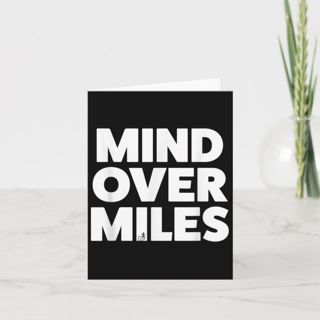 Carte Mind Over Miles - Motivationnel, Funny Running (Devant)