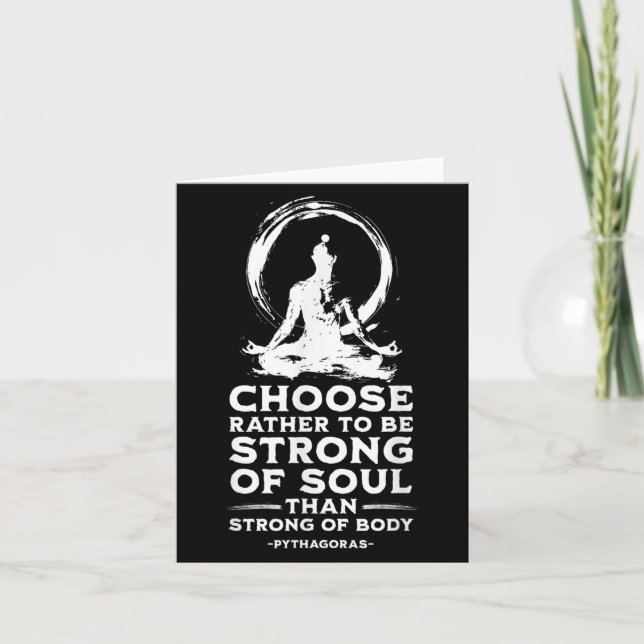 Carte Mindfulness Philosophie stoïque Pythagore Citation (Devant)