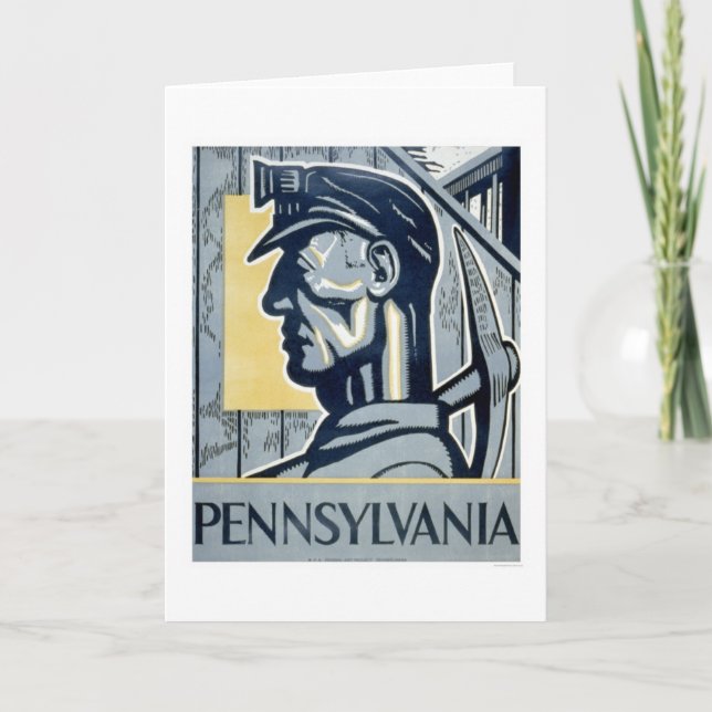 Carte Mineur en Pennsylvanie WPA 1937 (Devant)
