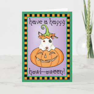 Carte Mini Bull Terrier Halloween