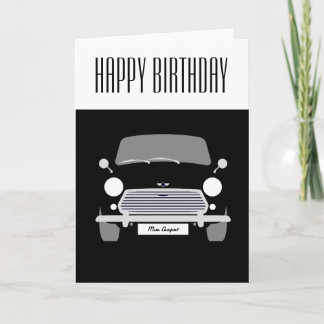Carte Mini Cooper classique noir