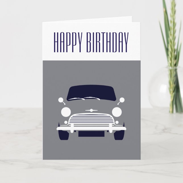 Carte Mini Cooper gris classique (Devant)