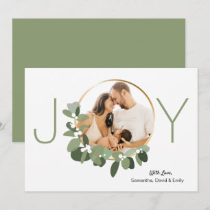 Carte Mini-courre Joie photo personnalisée Noël