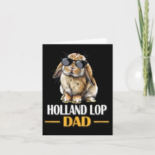 Carte Mini Holland Lop Papa Lapin Amoureux de Lapin