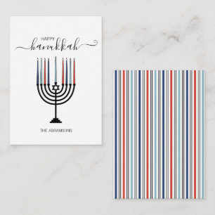Carte Mini-Note Hanoukka Menorah Holiday