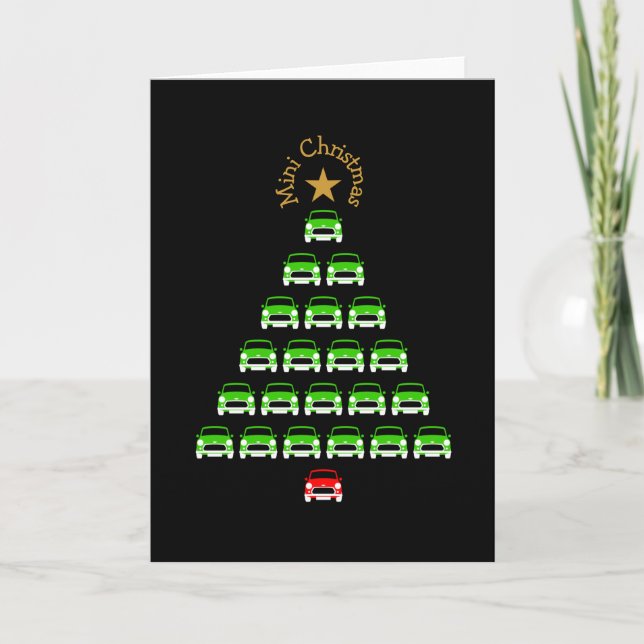 Carte Mini-voiture classique de Noël (Devant)