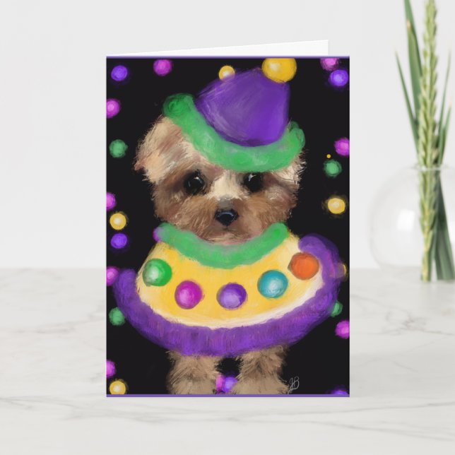 CARTE MINI YORKIE POO   (Devant)
