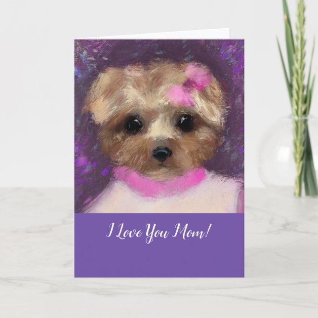 CARTE MINI YORKIE POO   (Devant)