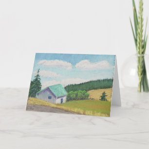 Carte Miniature Barn Set - Green Barn Grey Card