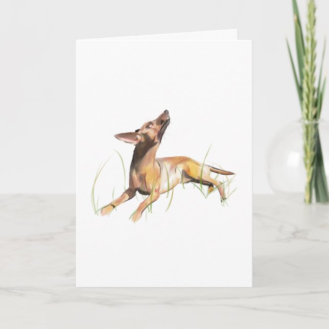 Carte Miniature Pinscher, Personnalisée (Devant)