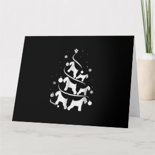 Carte miniature schnauzer sapin de noël amoureux des chi