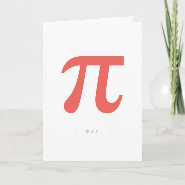 Carte Minimal Pi Day Symbol Design – Modern Math Graphic (Devant)