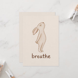 Carte minimale Breathe Bunny