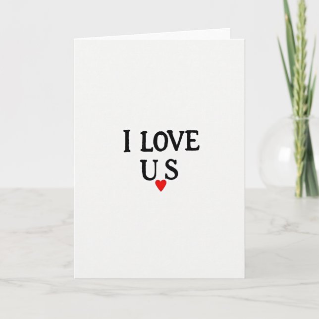 Carte minimale Je T'Aime Cœur (Devant)
