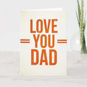 Carte minimale Love You Papa