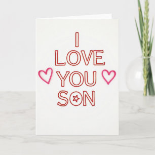 Carte minimale pour fils Je t'aime