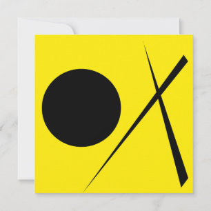 Carte Minimalisme Abstrait Art Motif Noir Jaune