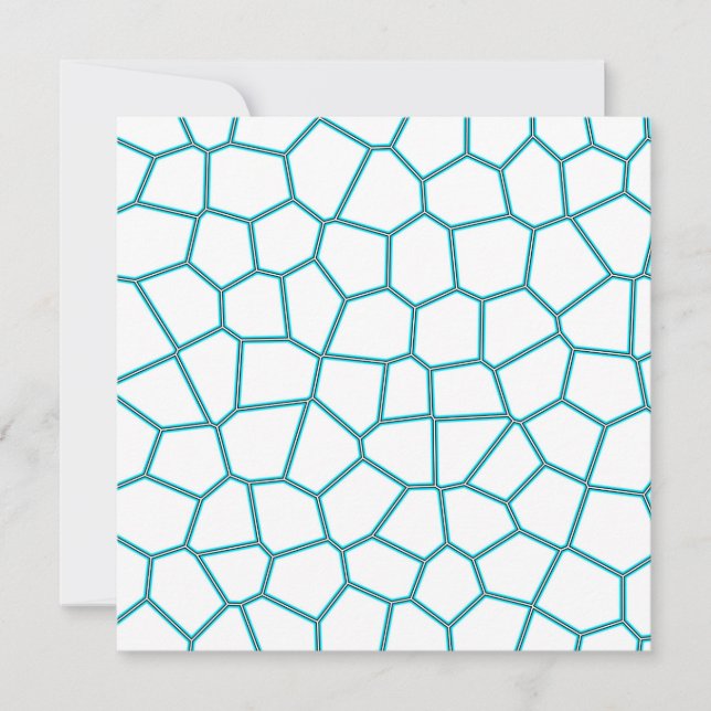 Carte Minimalisme Art Abstrait Pale Turquoise Cellules B (Devant)