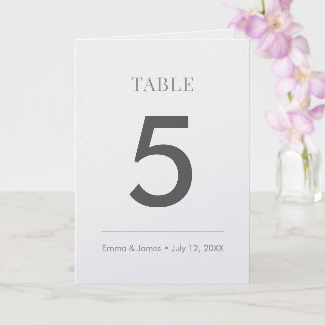 Carte Minimalist Ampersand Wedding | Table Number Folded (Orchidée)