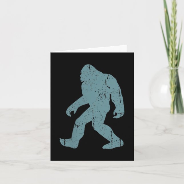 Carte Minimalist Bigfoot Cket Logo Sasquatch Cryptid Coo (Devant)
