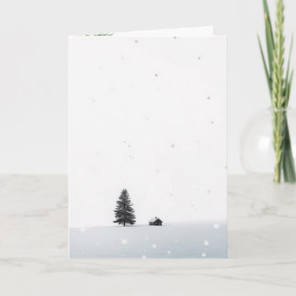 Carte Minimalist Christmas Winter Scene