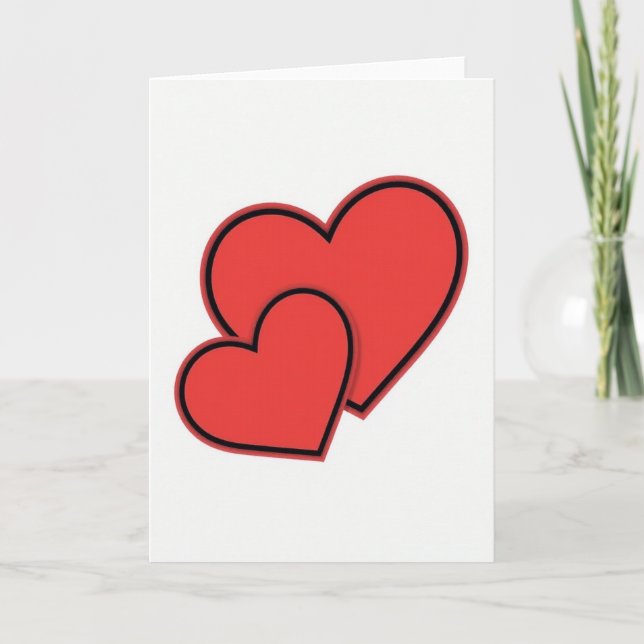 Carte Minimalist Hearts Card (Devant)