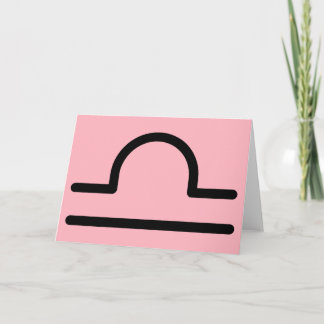 Carte Minimalist Libra Zodiac Horoscope Birthday Gift