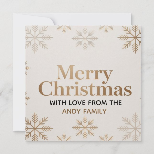 Carte Minimalist Modern Merry Christmas Card (Devant)