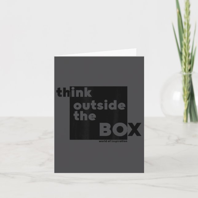 Carte Minimalist Think Outside The Box  (Devant)