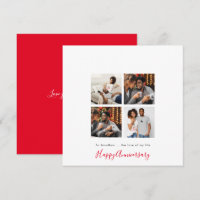 Minimaliste 4 photo Collage Personnaliser l'annive