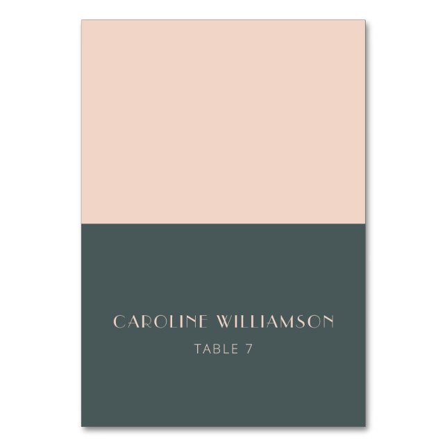 Carte minimaliste Art déco moderne Turquoise (Par défaut)