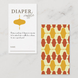 Carte minimaliste Baby shower jaune moutarde