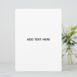 Carte Minimaliste Blanc Élégant pour Toutes les Occasion