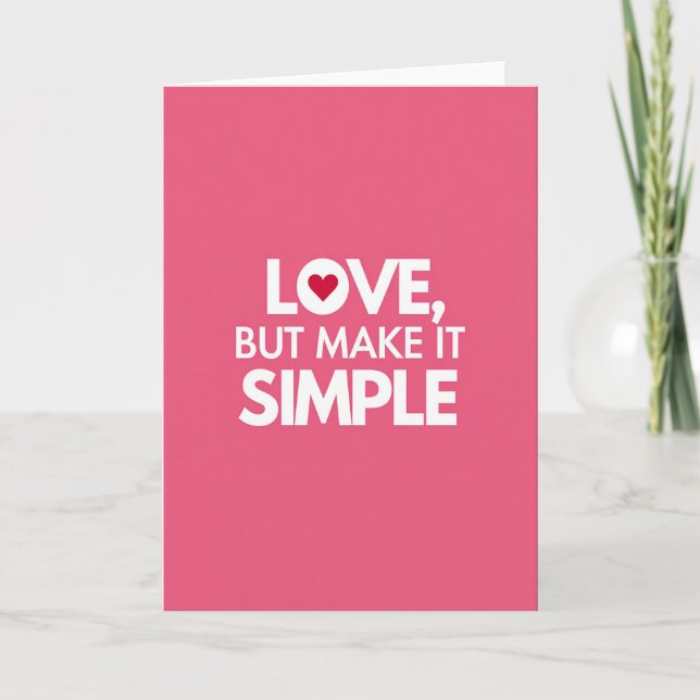 Carte minimaliste d'amour simple (Devant)