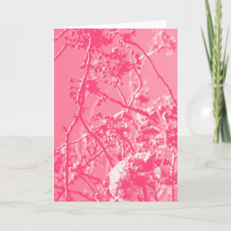 Carte Minimaliste Fleur de Cerisier Rose Nouveaux Débuts