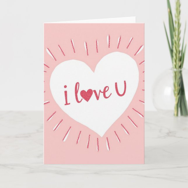 Carte minimaliste Je t'aime (Devant)