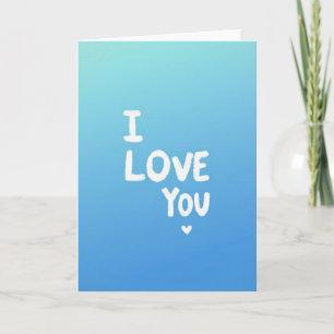 Carte minimaliste « Je t'aime » à coup de pinceau