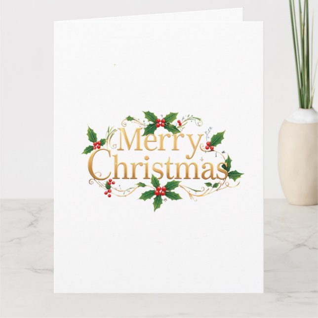 Carte Minimaliste Joyeux Noël (Devant)