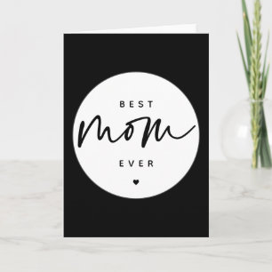 Carte Minimaliste Meilleure Maman Élégante Typographie S