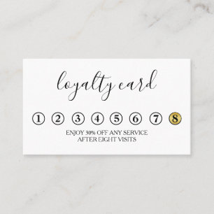 Carte minimaliste moderne de fidélité