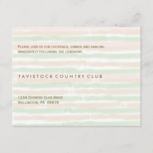 Carte minimaliste moderne de réception de mariage