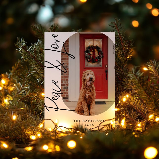 Carte minimaliste moderne Paix et Amour (Créateur téléchargé)