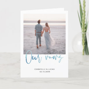 Carte Minimaliste Ocean Blue Our Vows