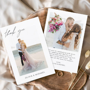 Carte minimaliste photo Mariage budget
