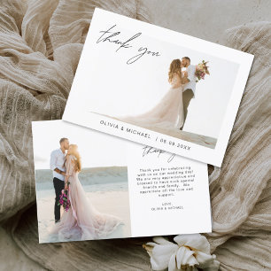 Carte minimaliste photo Mariage budget