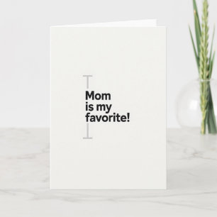 Carte minimaliste pour maman préférée