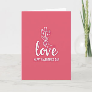 Carte minimaliste Rose Amour